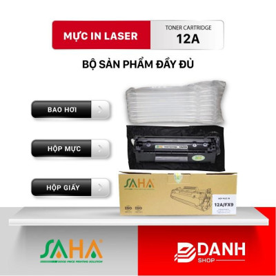 Hộp mực in 12A/FX9 - SAHA - Hộp mực dùng cho máy in Canon: LBP 2900, 3000, HP: LaserJet 1010, 1012, 1015, 1018, 1020, 1022, 3015, 3020, 3030, 3050, 3052, 3055, M1005MFP, M1319MFP