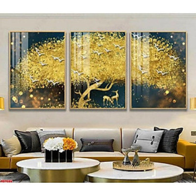 bộ 3 tranh tráng gương cao cấp giá xưởng 40x60x3