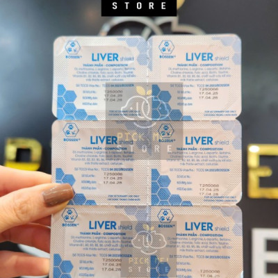 BOSSEN - LIVER shield (dogs) Hỗ Trợ giải độc gan cho Chó và Phòng Táo Bón - Hộp 12 viên