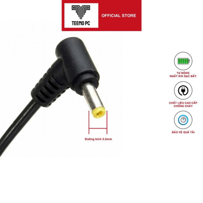 Sạc Dùng Tương Thích Cho Laptop Lenovo Chân Thường 5.5mm - Công Suất 65W 90W - Hàng Nhập Khẩu New Seal TEEMO PC TESE