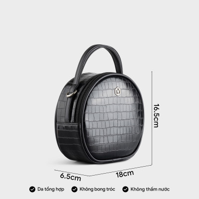 Túi Yuumy ( Thời trang nữ dáng tròn cá tính - Túi đeo chéo da Seasand YN217 )