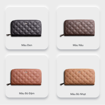 Ví Lata ( Thời trang nữ dáng cầm tay dáng dài - Ví da VN59 )
