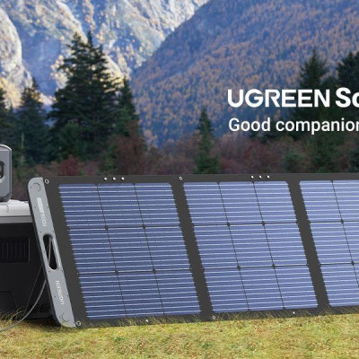 Ugreen UG15114SC200TK 200W chuẩn cắm kết nối Type XT60 Tấm panel năng lượng mặt trời có thể xếp gọn dùng cho trạm sạc 600w 1200w 2200w Gs600 gs1200 - HÀNG CHÍNH HÃNG