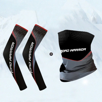 Combo Khăn ống cổ và găng tay chống nắng chống lạnh vải thun thoáng mát thích hợp cả nam và nữ UPF50+ Đen Cấp