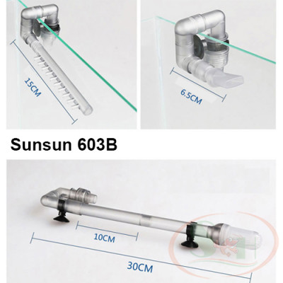 Lọc thùng mini Sunsun HW EW 603B, 604B external outside filter có bơm bể cá tép thủy sinh
