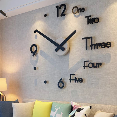 Đồng Hồ Dán Tường 3D Trang Trí Decor Dễ Lắp Đặt - Phong Cách Châu Âu Độc Đáo - Hàng Loại 1