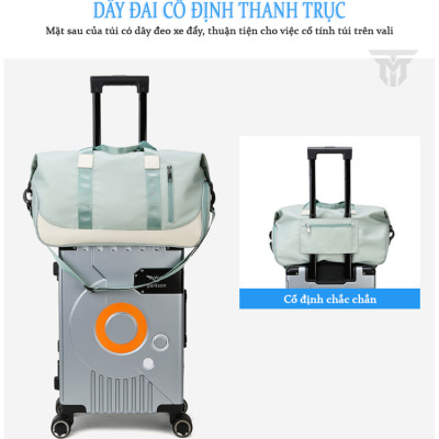 Túi Xách Du Lịch Đa Năng Cao Cấp Teement, Có Ngăn Đựng Giày Riêng Biệt, Ngăn Chống Thấm Nước - Hàng Chính Hãng