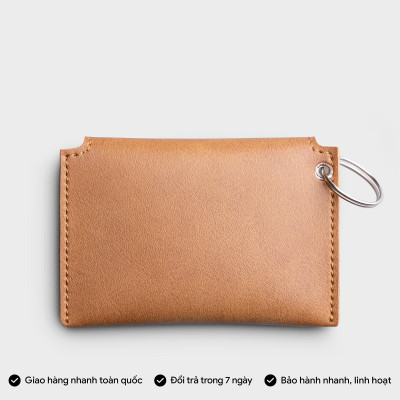 Ví Trita ( Thời trang nam nắp gập kiểu vuông - Ví móc khóa da liberal RMK1 )