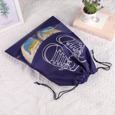 Túi Vải Đựng Giày Dép Dây Rút Chống Bẩn Chống Thấm Nước Du Lịch Dây Rút Size Lớn 43x32cm (Xả Kho)