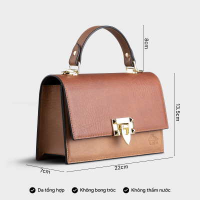 Túi Lata ( Thời trang nữ dự tiệc phối khóa  - Túi đeo chéo da HN86 )