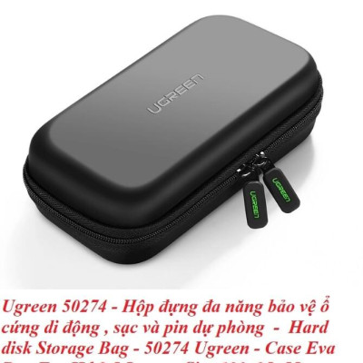 Ugreen UG50274LP128TK Hộp đựng ổ cứng 2.5 HDD + Pin dự phòng chống sốc - HÀNG CHÍNH HÃNG
