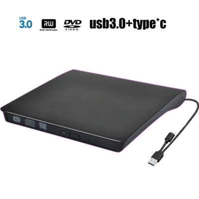 Ổ đĩa CD/DVD gắn ngoài cho máy tính,xách tay,Macbook,1 USB 3.0 Type-C Đầu ghi CD/DVD di động-Hàng Chính Hãng