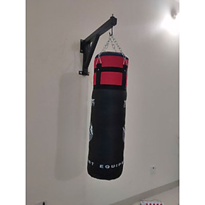 Bao đấm thể thao nhồi vải vụn kèm xích treo, kích thước 80cm đường kính 25cm phù hợp sử dụng để tập võ thuật hay tập thể lực tại nhà