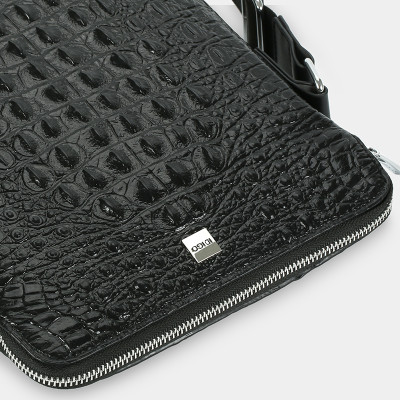 Túi xách công sở da thật cao cấp, túi đeo chéo nam đựng IPAD 9.7 inch họa tiết vân cá sấu nổi bật IDIGO MB1 - 6025