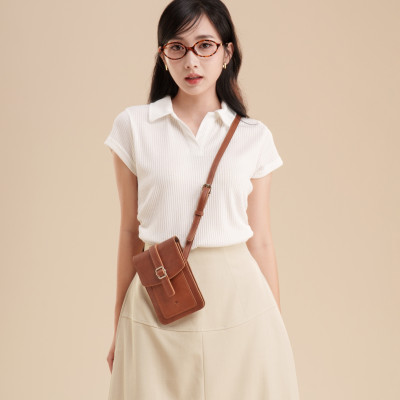 Túi Yuumy ( Thời trang nữ mini đựng điện thoại - Túi đeo chéo da Bergen YN248 )