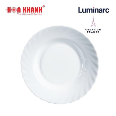Đĩa Sâu Thủy Tinh Luminarc Diwali Trianon Trắng 23cm - bộ 6 đĩa - N3646