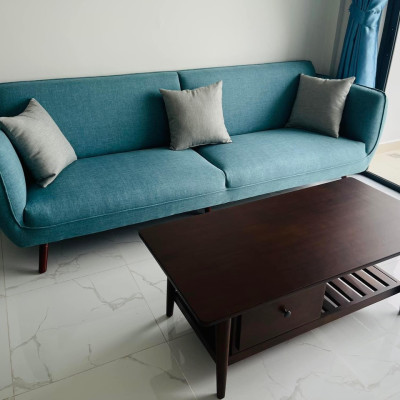 Bộ sofa băng 2 đôn Tundo băng gỗ kiểu Nhật