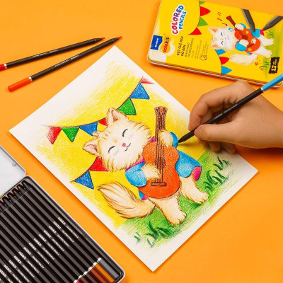 Hộp 12 Bút Chì Gỗ Đen Black Wood Colored Pencils - Colokit CPC-C029
