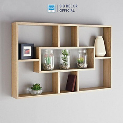 Kệ Gỗ Treo Tường Để Đồ Trang Trí Nhiều Ngăn Thương Hiệu SIB Decor KT525