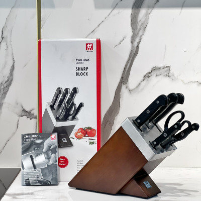 Set dao tự mài Zwilling Gourmet 7 món- Dao gọt hoa quả, cắt bánh mỳ, thịt cá, kéo đa dụng 