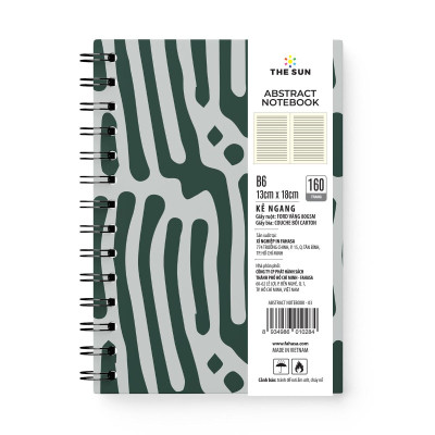 Sổ Lò Xo Bìa Cứng Abstract B6 - Kẻ Ngang - 160 Trang 80gsm - The Sun 03