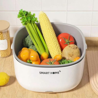 Máy Sục Siêu Âm SMART HOME Rửa Thực Phẩm - Khử Khuẩn Rau Củ Quả Thông Minh, Loại Bỏ Vi Khuẩn, Chất Trừ Sâu 99%