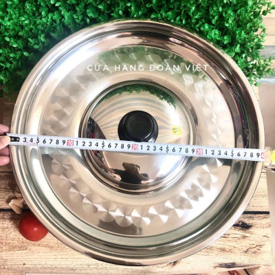 Nồi Lẩu Sống, Nồi Lẩu Mâm - Inox SUS 304 C.Lượng - Nồi 18 cm - Mâm Vành 40 cm - Dày, bóng, đẹp. Chuyên phục vụ Sp Gia dụ