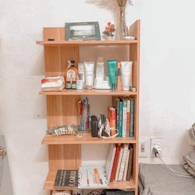 KỆ GỖ GÓC TƯỜNG ĐA NĂNG, KỆ TRANG TRÍ 4 TẦNG CAO 1.2M GỖ CAO SU TỰ NHIÊN 