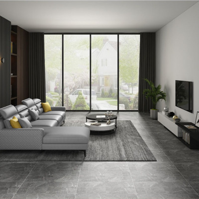 Sofa da đầu bật góc L cao cấp Tundo HDCT-11