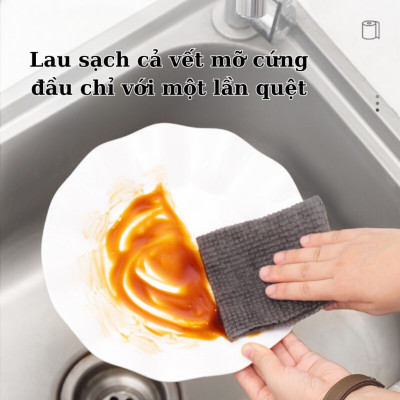 Cuộn Khăn Lau Bếp Đa Năng Than Tre Có Thể Tái Sử Dụng Nhiều Lần - Hàng chính hãng 