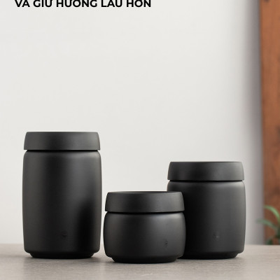 Hũ lọ inox 304 hút chân không bảo quản thực phẩm Cafede Kona