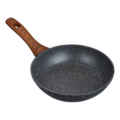 Chảo Nhôm Sâu Lòng Chống Dính Lock&Lock Baum Marble 1 Tay Cầm, Nắp Thủy Tinh LBU1305 (30cm)