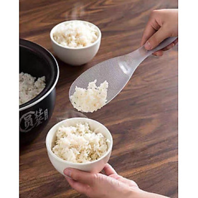 Muỗng Thìa xúc cơm chống dính nhà bếp Nhật Bản, xẻng xúc cơm, nồi cơm điện chịu nhiệt độ cao, thìa xúc cơm, lưới nhựa TPX, thìa xúc cơm màu trong suốt