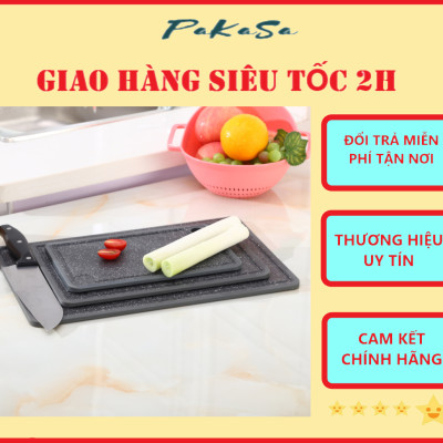 Thớt Nhựa Thiết Kế Giả Đá , Gọn Nhẹ Có Lỗ Móc Treo, Dễ Dàng Lau Chùi Vệ Sinh - Hàng Loại 1 Chính Hãng ( Giao màu ngẫu nhiên) 