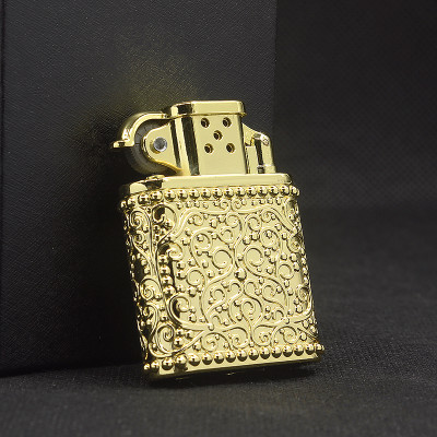 Vỏ Hột Quẹt Bật Lửa Gas Đá 1804-26 Họa Tiết Vòng Xoay 12 Con Giáp Độc Đáo - Hàng Full Hộp