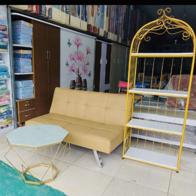 Combo sofa bàn kệ Prince, Sofa giường 1m2, bàn kim cương và kệ đa năng 4 Tầng Juno sofa