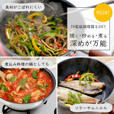 Chảo siêu chống dính, siêu nhẹ, đáy từ Show-A tráng Teflon - Made in Japan