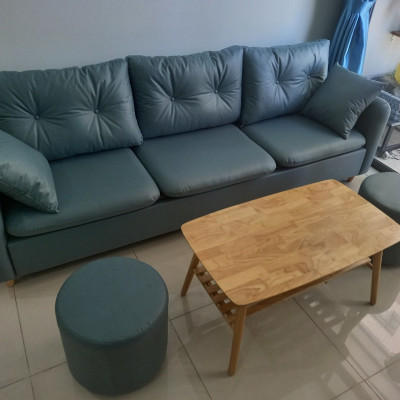 Ghế sofa phòng khách juno Sofa Băng 2m1 kèm theo đôn