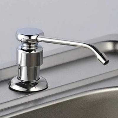 Bình đựng xà bông KG67 đựng nước rửa chén gắn bồn rửa cao cấp tiện lợi siêu bền bằng inox304 - Hàng chính hãng