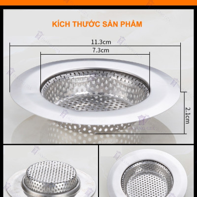 Combo 2 Chiếc Chặn Rác Inox Chậu Rửa Bát Size L 11.3cm Lọc Rác Inox Bồn Rửa Chén Hoàng Gia Haodex Inox 201 Siêu Bền 2 Mặt Mạ Bóng Chất Lượng Cao – Hàng Nhập Khẩu