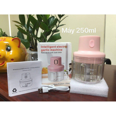 Máy Xay Tỏi Ớt Mini - Máy Xay Thịt Xay Tỏi Ớt đa năng Sạc Điện Có Cổng USB