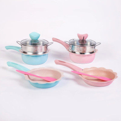 Bộ Nồi Chảo Nấu Ăn Dặm Cho Bé 3 Chi Tiết SEKA - Màu Ngẫu Nhiên - Hàng Chính Hãng