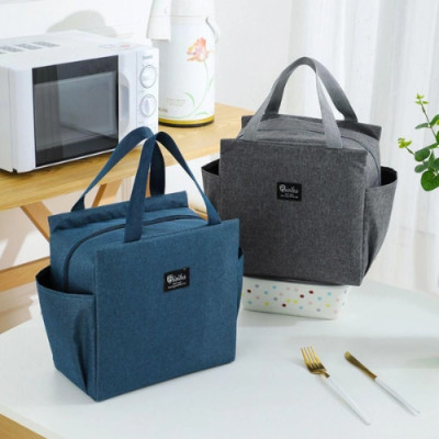 Túi Giữ Nhiệt Đựng Hộp Cơm Trưa Văn Phòng, Túi Đựng Hộp Cơm Thực Phẩm Đa Năng Có Ngăn Chứa Chai Nước 2 Bên - HÀNG CHÍNH HÃNG MINIIN