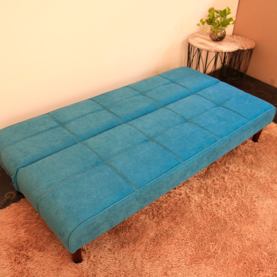 Sofa bed 3 trong 1 Juno sofa chân gỗ màu xanh ngọc