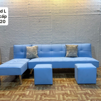 Bộ sofa bed góc L tiện lợi Tundo giá rẻ cho chung cư, căn hộ mini