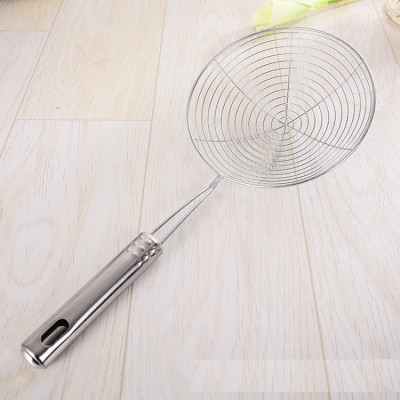 Vợt chiên ráo dầu inox , Vợt vớt thức ăn inox có cán treo tiện lợi - GROFA