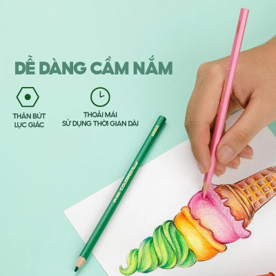 Hộp 12 Bút Chì Màu Kèm Chuốt Chì - Thiên Long CPC-C020