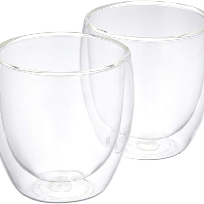 Bộ 2 cốc thủy tinh Bodum Pavina Double Wall Thermo-Glasses 250ml 2 lớp chịu nhiệt Hàng chính hãng