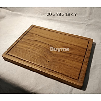 Khay và thớt Buyme Home gỗ Tần Bì nguyên khối có tay cầm [Bán buôn/ Sỉ]