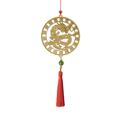 Bộ 12 dây phụ kiện handmade treo Tết trang trí cây mai đào, mix màu vàng đỏ MIX12